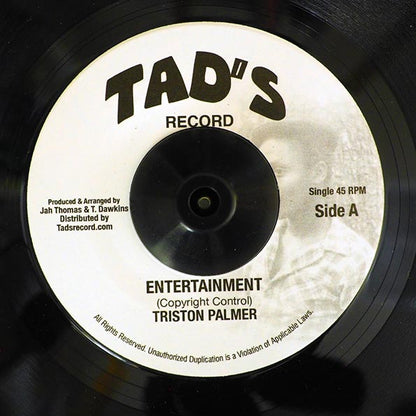 Triston Palmer - Entertainment  /  Roots Radics - Version (rhythm: "Heavenless AKA Entertainment") (7")
