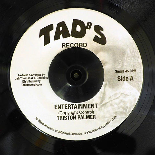 Triston Palmer - Entertainment  /  Roots Radics - Version (rhythm: "Heavenless AKA Entertainment") (7")