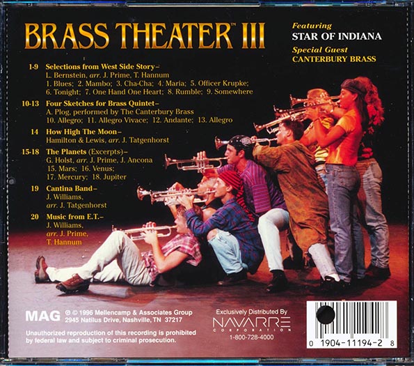 Star Of Indiana, With Special Guest Canterbury Brass - Bass Theater III (orig. press) (CD)