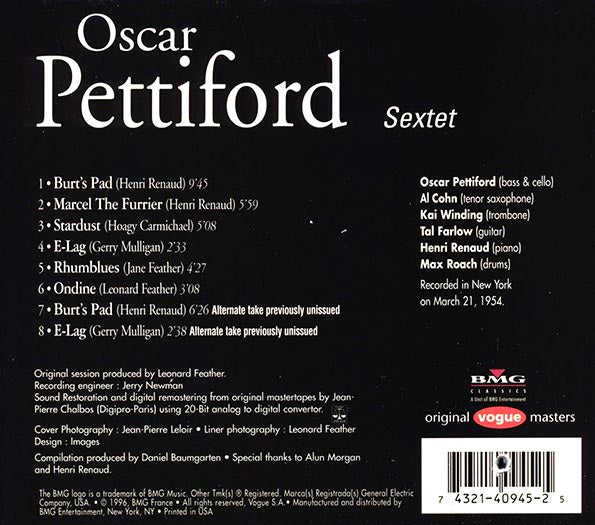 Oscar Pettiford - Sextet (marked/ltd stock) (CD)