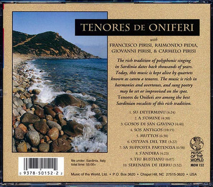 Tenores De Oniferi - Polyphonic Singing From Sardinia (CD)