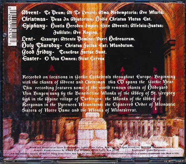 Gregorian Plainsong - Mysteries Of The Gothic Year (CD)