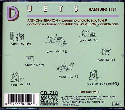 Anthony Braxton, Peter N Wilson - Duets Hamburg 1991 (CD)