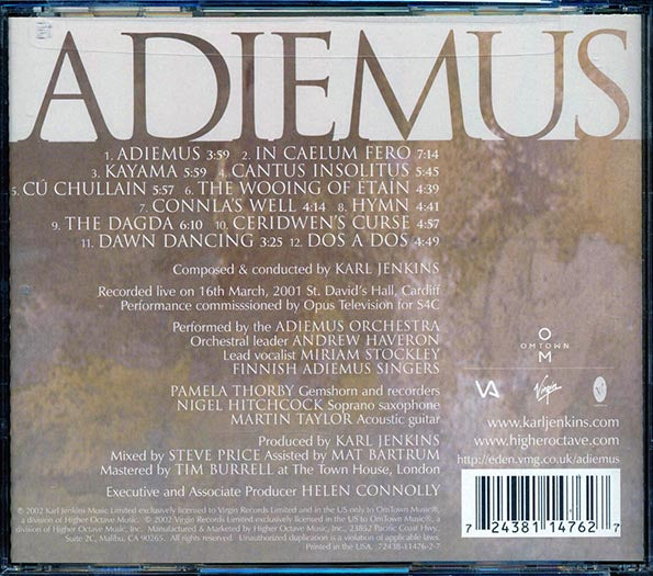 Karl Jenkins - Adiemus Live (CD)