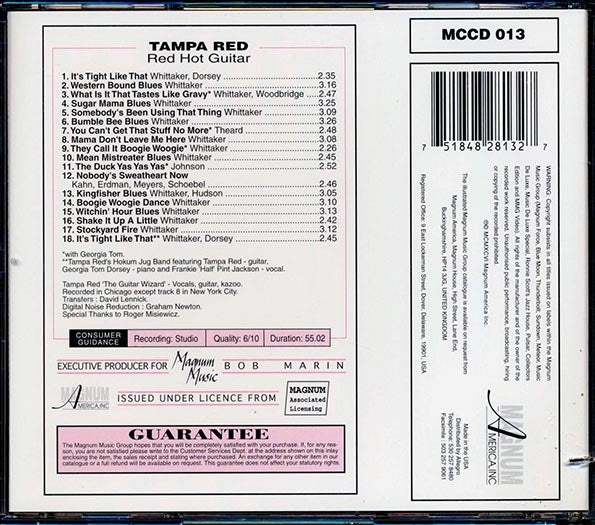 Tampa Red - Red Hot Guitar (CD)