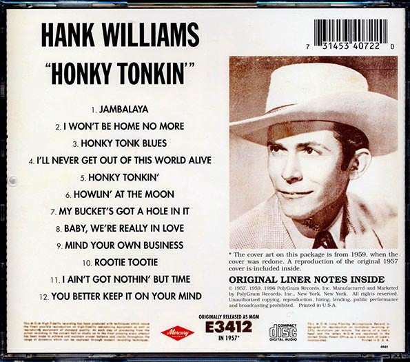 Hank Williams - Honky Tonkin' (CD)