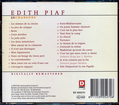 Edith Piaf - 25 Chansons (CD)