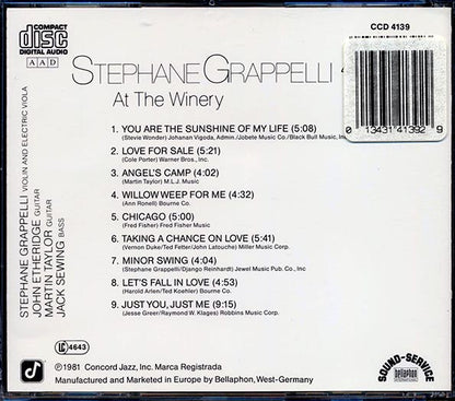 Stephane Grappelli - At The Winery (CD)