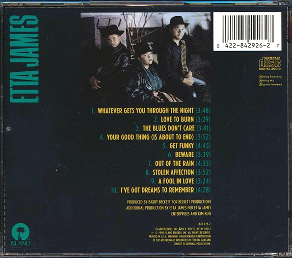Etta James - Stickin' To My Guns (CD)