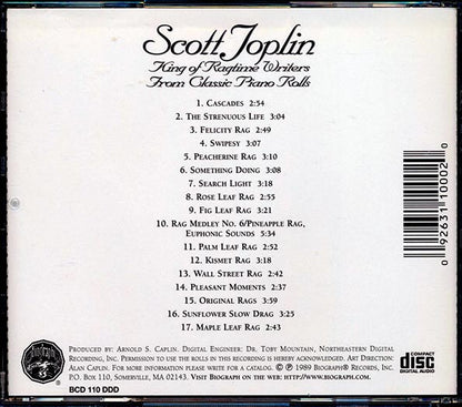 Scott Joplin - King Of Ragtime Writers (CD)