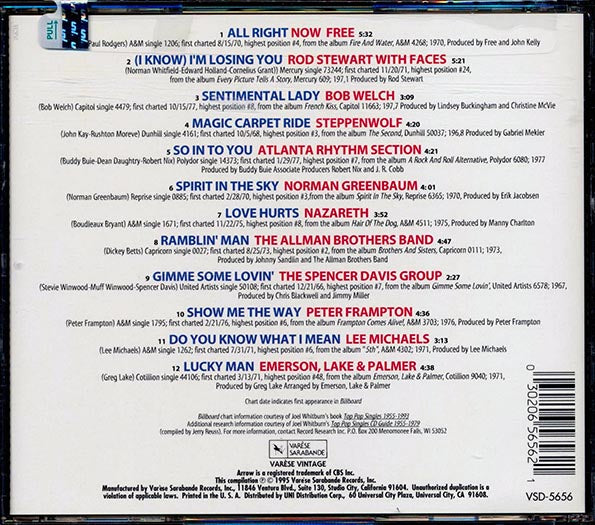 Peter Frampton, Rod Stewart, The Allman Brothers Band, Nazareth, Etc. - All Rock & Roll Classics Volume 2: Arrow 93.7 FM (CD)