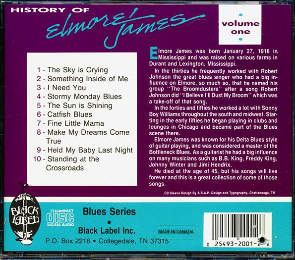 Elmore James - History Of Elmore James Volume 1 (CD)