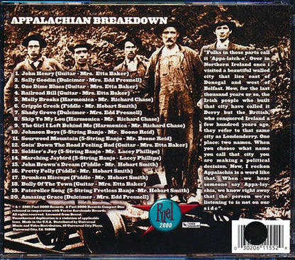 Mrs. Etta Baker, Mr. Hobart Smith, Mr. Richard Chase, Etc. - Appalachian Breakdown (audiophile) (marked/ltd stock) (CD)