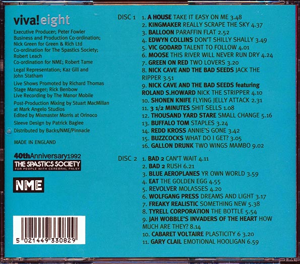 Buzzcocks, Nick Cave & The Seeds, Buffalo Tom, Green On Red, Etc. - Viva! Eight (27 tracks) (CD)