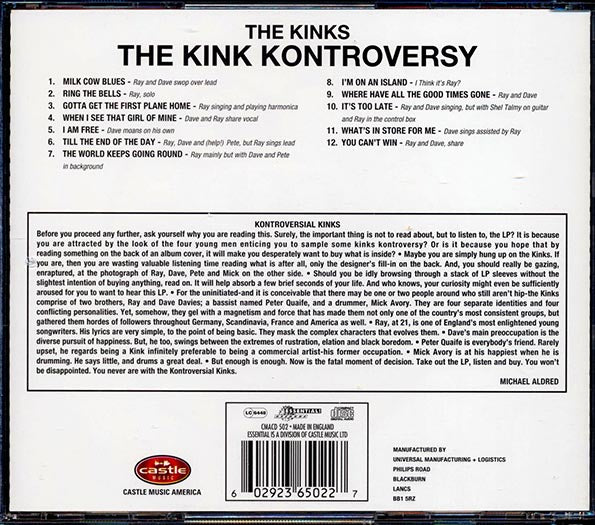 The Kinks - The Kink Kontroversy (CD)