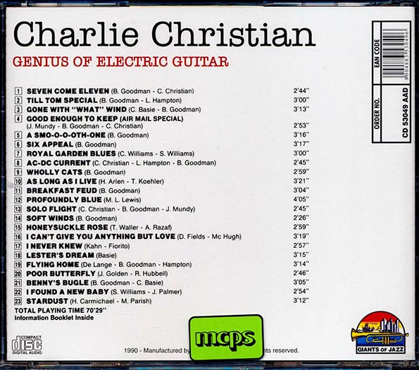 Charlie Christian - Genius Of Electric Guitar (CD)