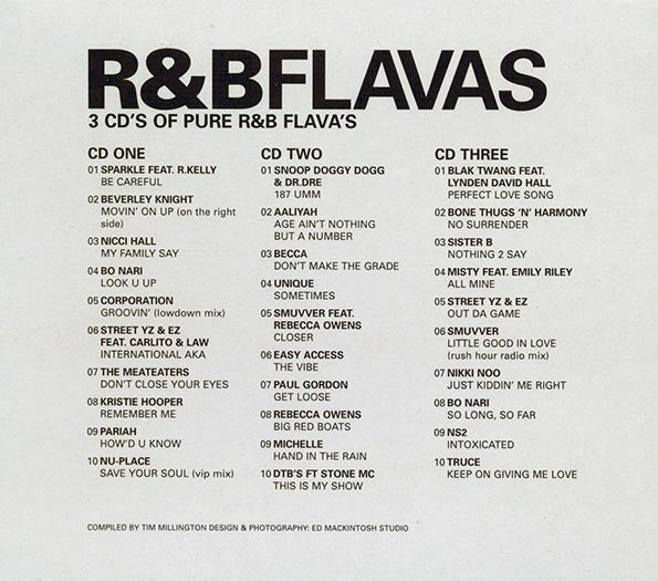 Dr. Dre, Snoop Doggy Dogg, R Kelly, Etc. - R&B Flavas: 3 CD's Of Pure R&B Flavas (30 tracks) (3xCD) (CD)