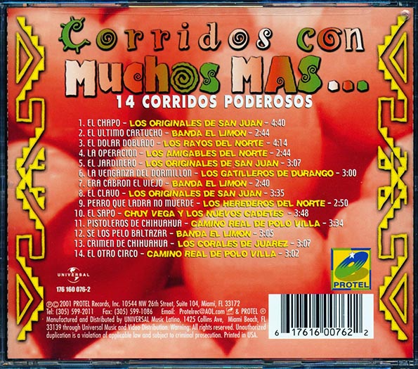 Los Originales De San Juan, Rayos Del Norte, Etc. - Corridos Con Muchos Mas: 14 Corridos Poderosos (CD)