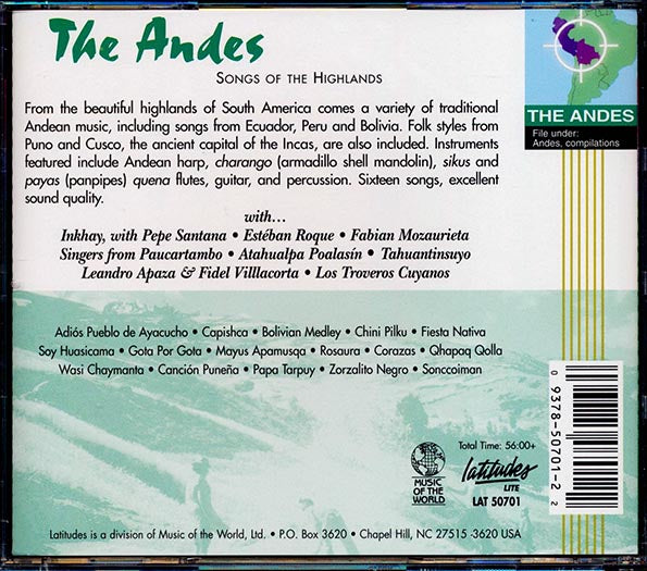 Esteban Roque, Fabian Mozaurieta, Paucartambo, Etc. - The Andes: Songs Of The Highlands (CD)