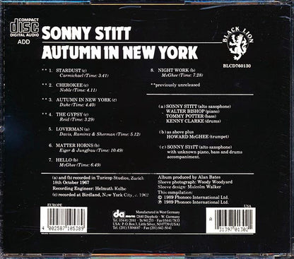 Sonny Stitt - Autumn In New York (CD)