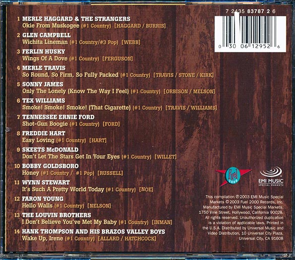 Glen Campbell, Merle Haggard, Merle Travis, Sonny James, Faron Young, Etc. - The Kings Of Classic Country (CD)