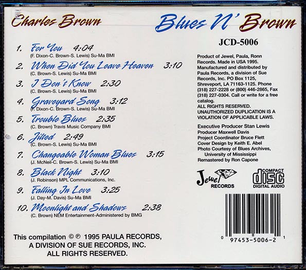 Charles Brown - Blues N' Brown (CD)