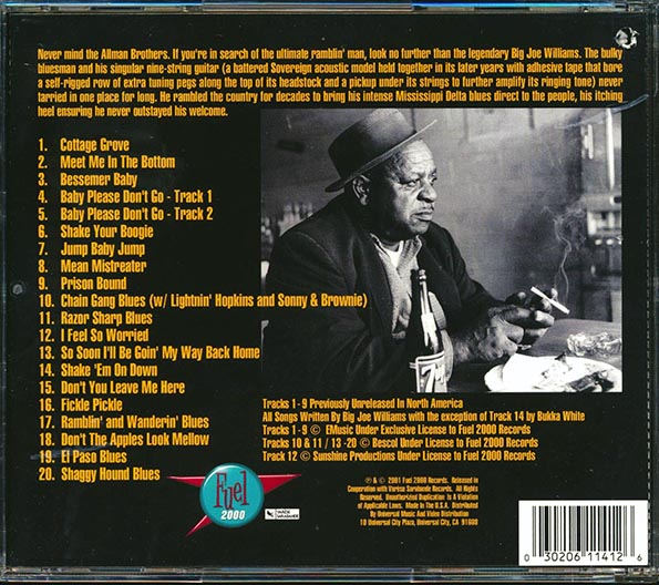 Big Joe Williams - Absolutely The Best (20 tracks) (CD)
