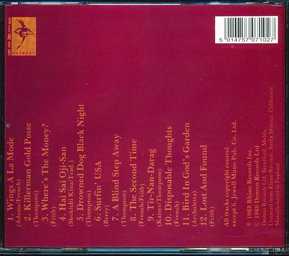 French Frith Kaiser Thompson - Live, Love, Larf & Loaf (CD)
