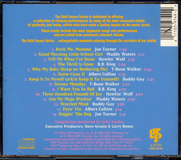 Muddy Waters, Howlin' Wolf, BB King, Albert Collins, T-Bone Walker, Etc. - Feelin' The Blues (CD)