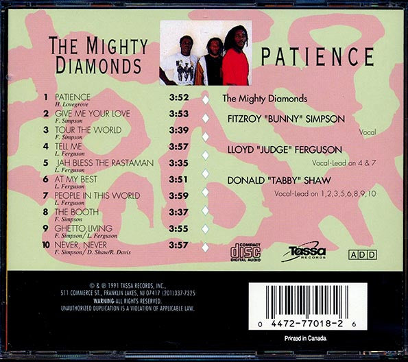 The Mighty Diamonds - Patience (CD)