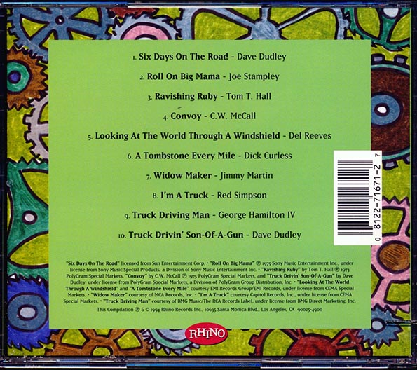 CW McCall, Red Simpson, Dave Dudley, Joe Stampley, Dick Curless, Etc. - Country Shots: Gear-Jammin' Greats (CD)