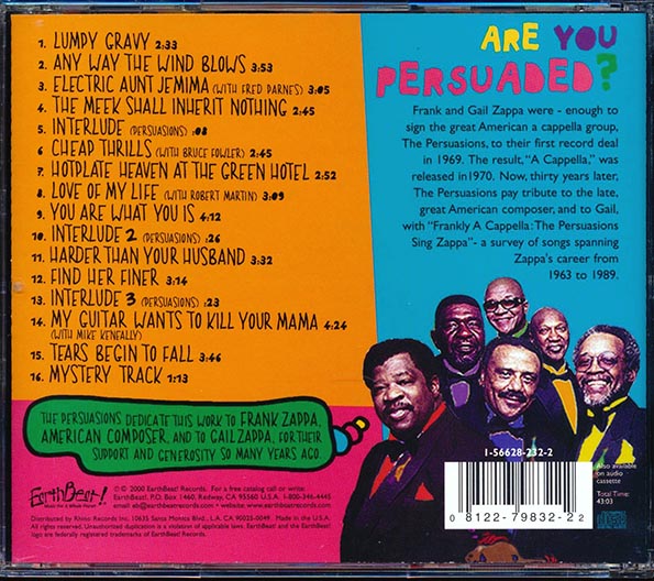 The Persuasions - Frankly A Capella: The Persuasions Sing Zappa (CD)