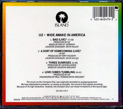 U2 - Wide Awake In America (CD)