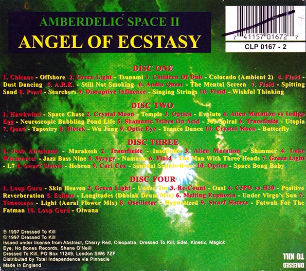 Hawkwind, Optic Eye, Chicane, Carl Cox, Josh Abrahams, Loop Guru, Etc. - Amberdelic Space 2: Angel Of Ecstasy (40 tracks) (CD)