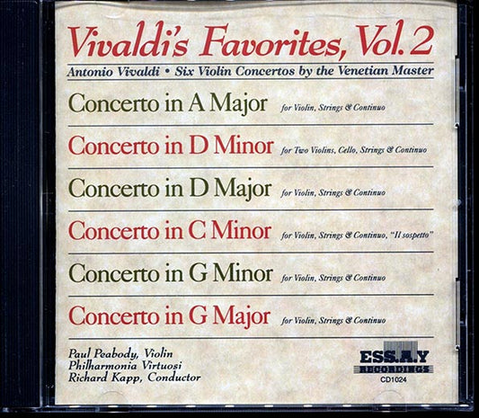 Antonio Vivaldi - Vivaldi's Favorites Volume 2 (CD)