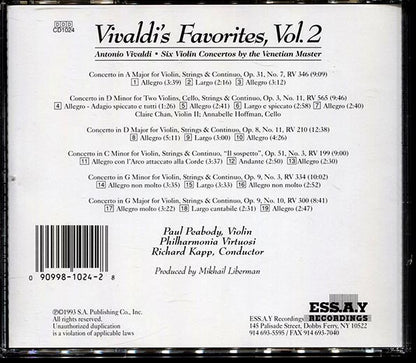 Antonio Vivaldi - Vivaldi's Favorites Volume 2 (CD)