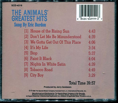 Eric Burdon - The Animals' Greatest Hits Sung By Eric Burdon (CD)