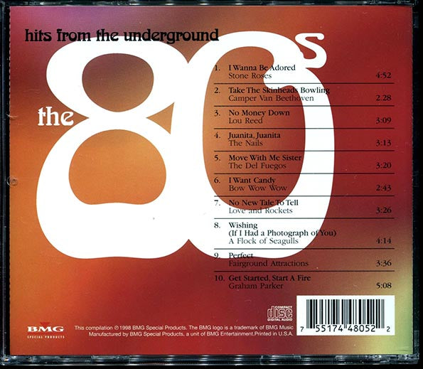 Lou Reed, Graham Parker, Stone Roses, Etc. - Hits From The Underground: The 80's (CD)