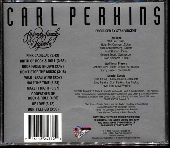 Carl Perkins - Friends, Family & Legends (CD)