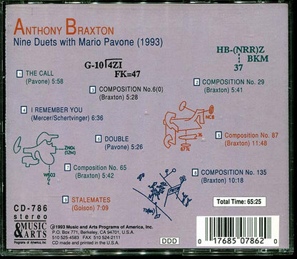 Anthony Braxton, Mario Pavone - Nine Duets With Mario Pavone (CD)