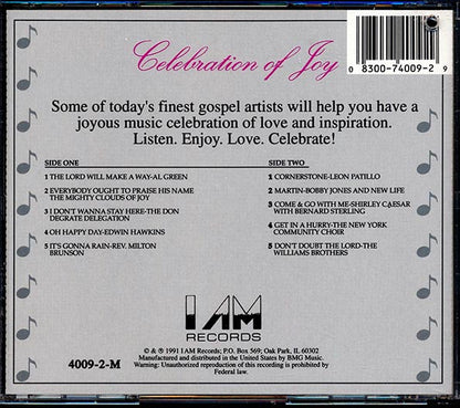 Al Green, The Mighty Clouds Of Joy, Shirley Caesar, Etc. - Celebration Of Joy (CD)