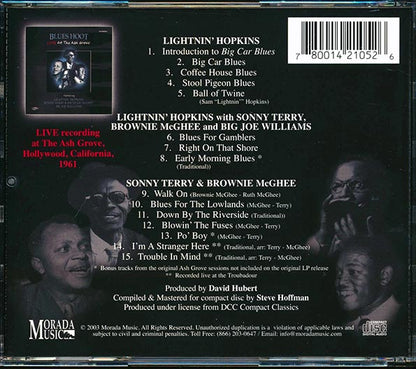Lightnin' Hopkins, Sonny Terry & Brownie McGhee, Big Joe Williams - Blues Hoot: Live At The Ash Grove (CD)