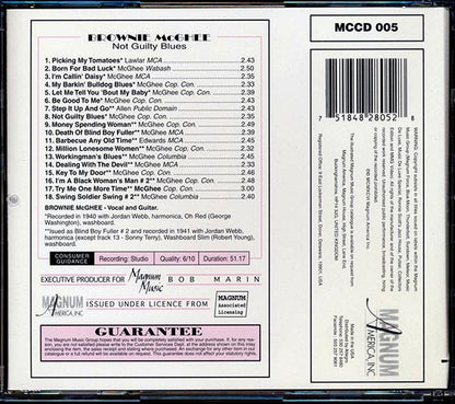 Brownie McGhee - Not Guilty Blues (marked/ltd stock) (CD)