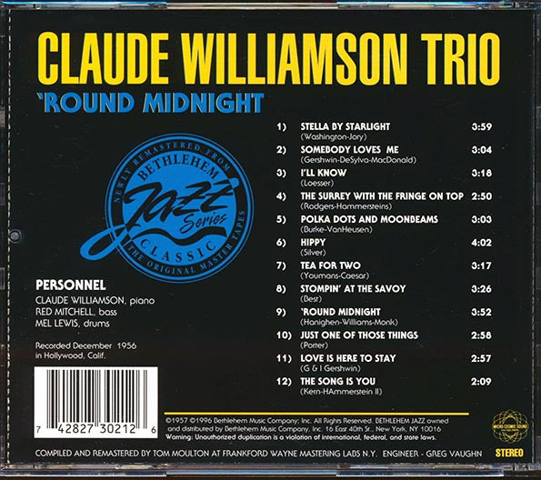 Claude Williamson Trio - Round Midnight (CD)