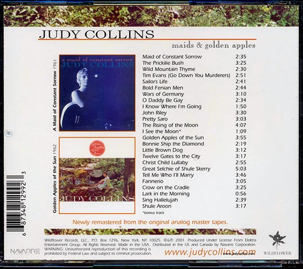 Judy Collins - Maids + Golden Apples: Judy Collins' First Two Albums (2 albums on 1 CD) (CD)