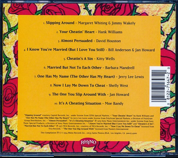 Hank Williams, Kitty Wells, Jerry Lee Lewis, Etc. - Country Shots: Two-Timing Tunes (CD)