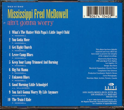 Mississippi Fred McDowell - Ain't Gonna Worry (CD)