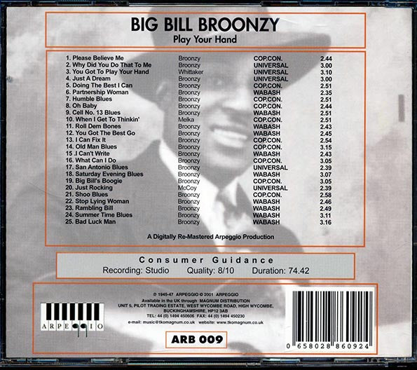 Big Bill Broonzy - Play Your Hand (CD)