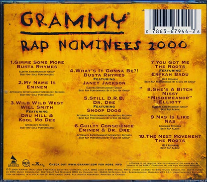 Nas, Dr. Dre, Snoop Dog, Busta Rhymes, Eminem, Will Smith, Erykah Badu, Etc. - Grammy Rap Nominees 2000 (CD)