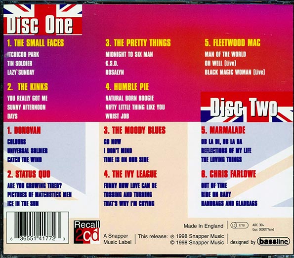 Humble Pie, The Small Faces, The Kinks, The Moody Blues, Etc. - Double Decker Triple Tracker: 2 CDs Of Far Groovy 60s Cheese (33 tracks) (2xCD) (CD)